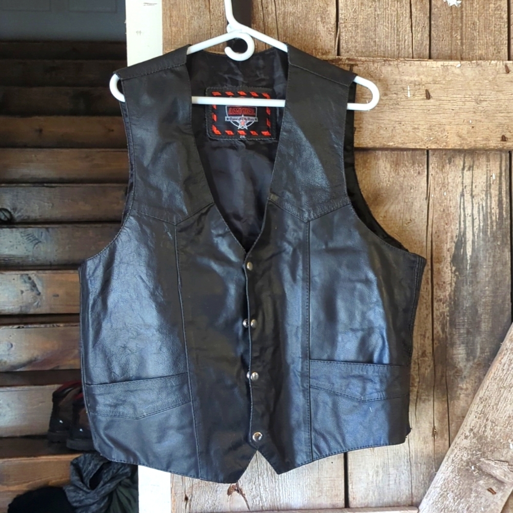 Men's leather vest